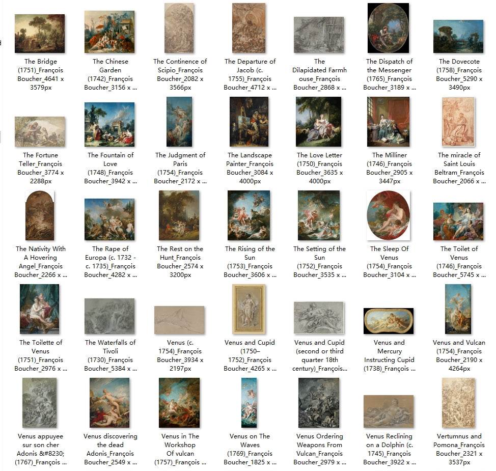 149 Painting Images by François Boucher (French, 1703-1770) - Gandhanra-ART