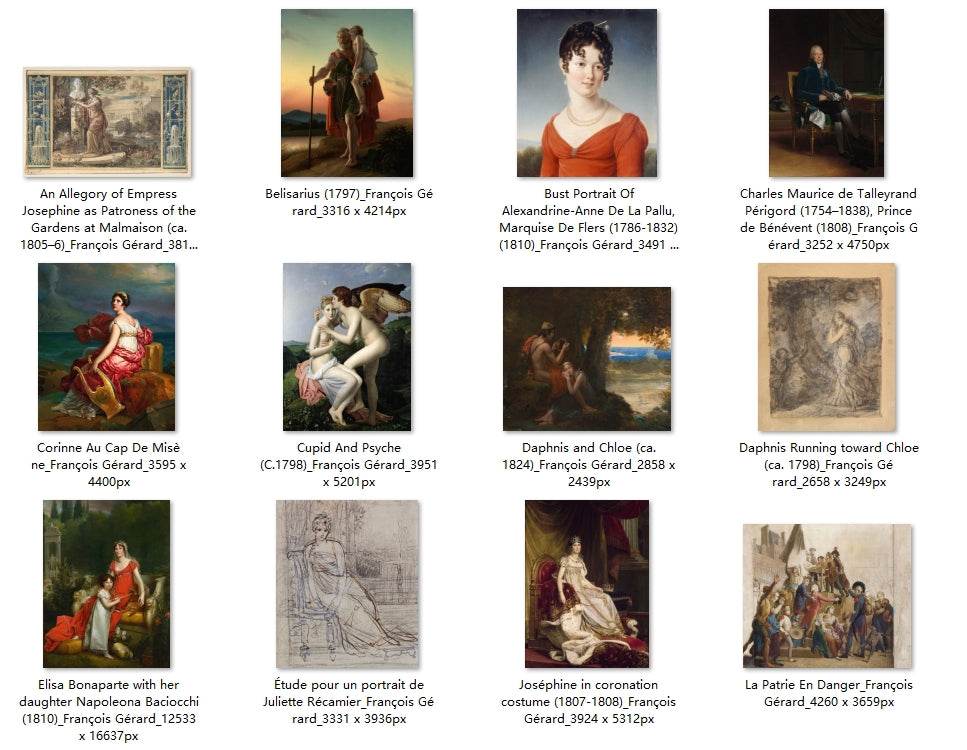 24 Painting Images by François Gérard (French, 1770-1837) - Gandhanra-ART