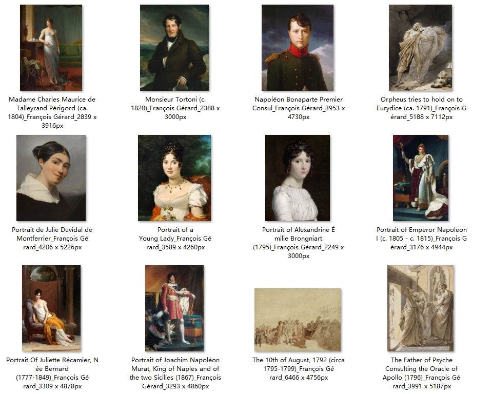 24 Painting Images by François Gérard (French, 1770-1837) - Gandhanra-ART