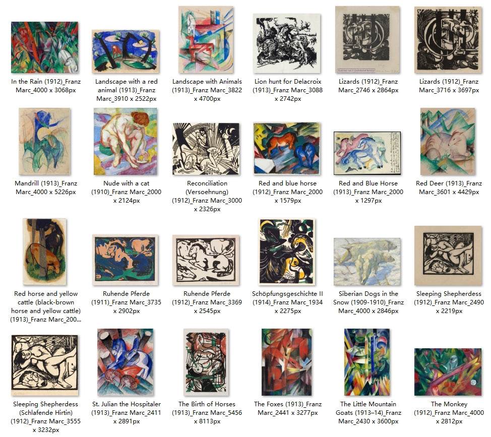 68 Painting Images by Franz Marc (German, 1880-1916) - Gandhanra-ART