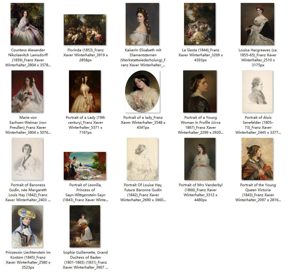 17 Painting Images by Franz Xaver Winterhalter (German, 1805-1873) - Gandhanra-ART