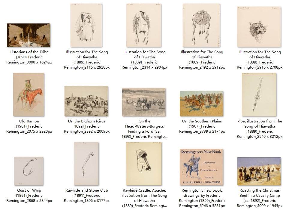 50 Painting Images by Frederic Remington (American, 1861 - 1909) - Gandhanra-ART