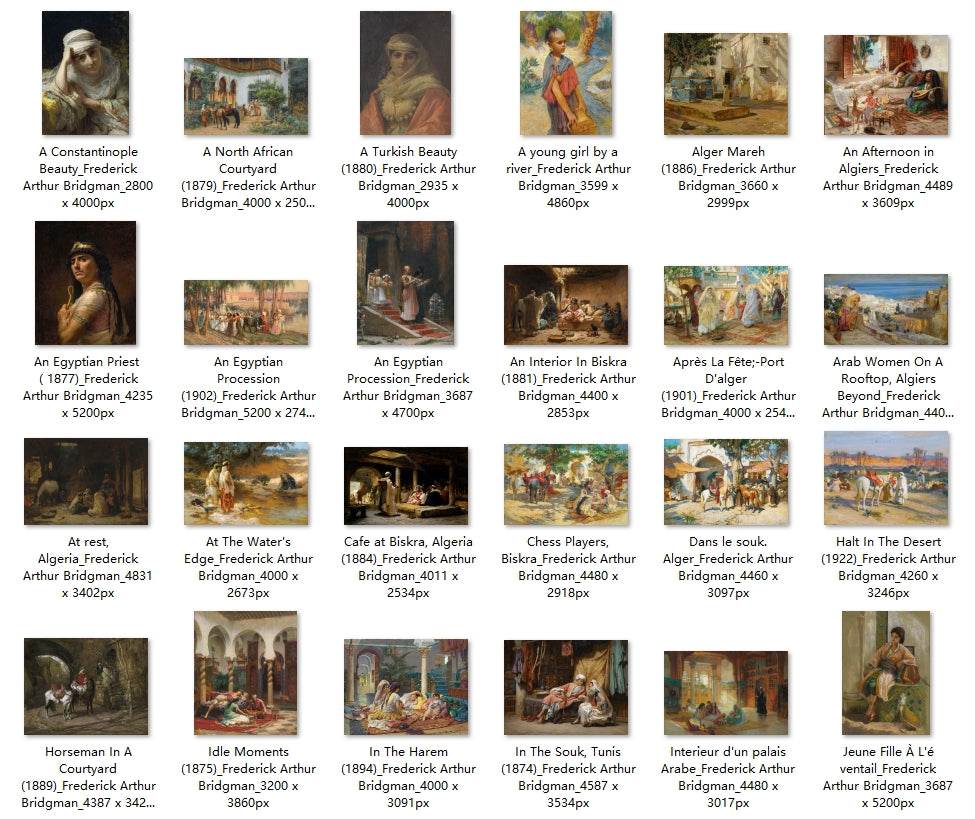 64 Painting Images by Frederick Arthur Bridgman (American, 1847-1928) - Gandhanra-ART