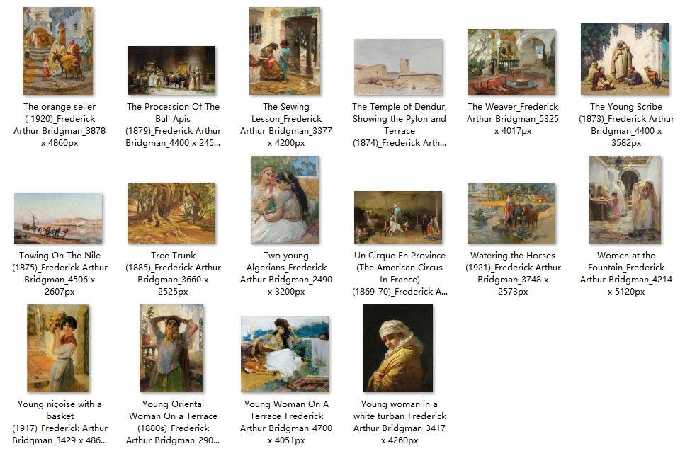 64 Painting Images by Frederick Arthur Bridgman (American, 1847-1928) - Gandhanra-ART