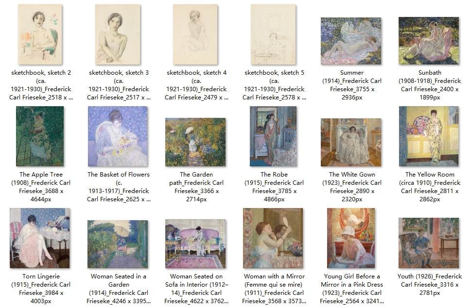 42 Painting Images by Frederick Carl Frieseke (American, 1874-1939) - Gandhanra-ART