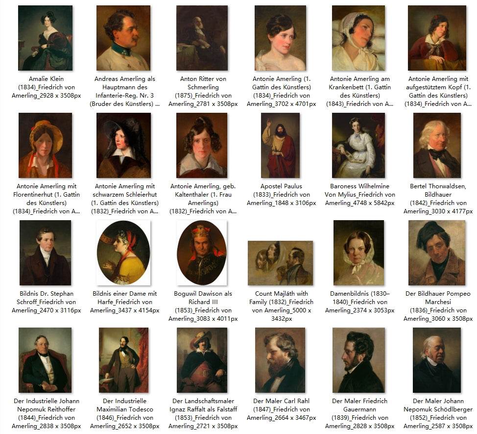114 Painting Images by Friedrich von Amerling (Austrian, 1803 - 1887) - Gandhanra-ART