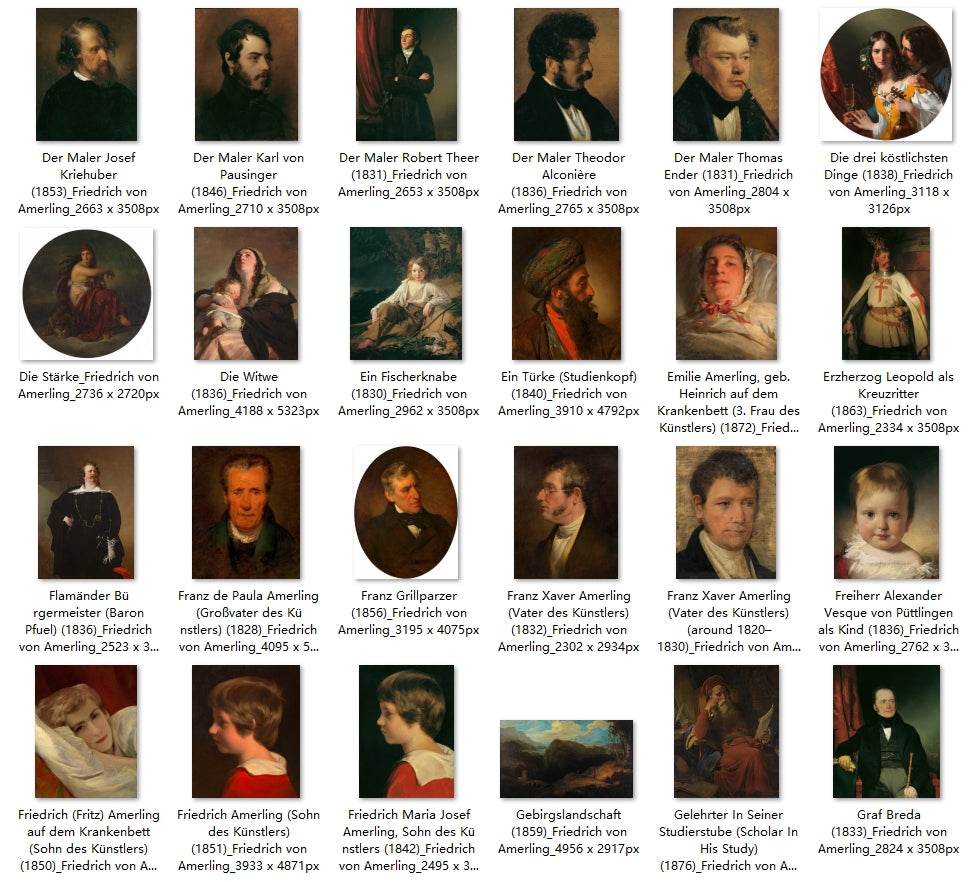 114 Painting Images by Friedrich von Amerling (Austrian, 1803 - 1887) - Gandhanra-ART
