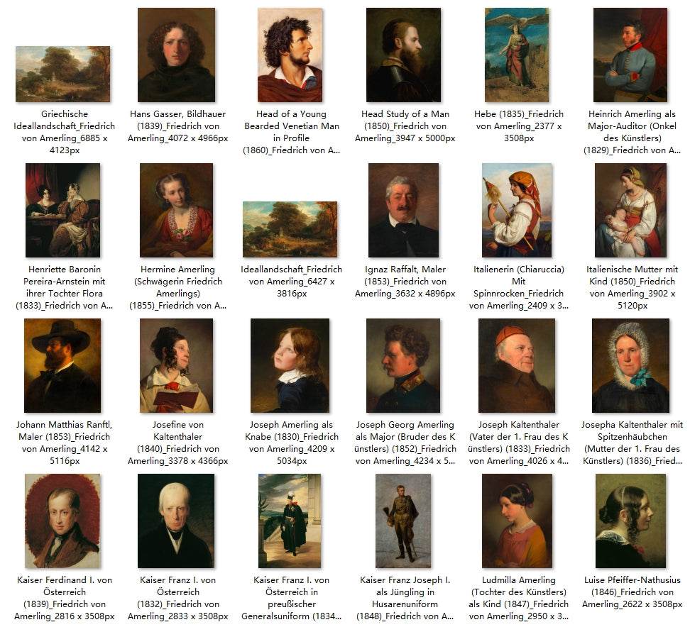 114 Painting Images by Friedrich von Amerling (Austrian, 1803 - 1887) - Gandhanra-ART