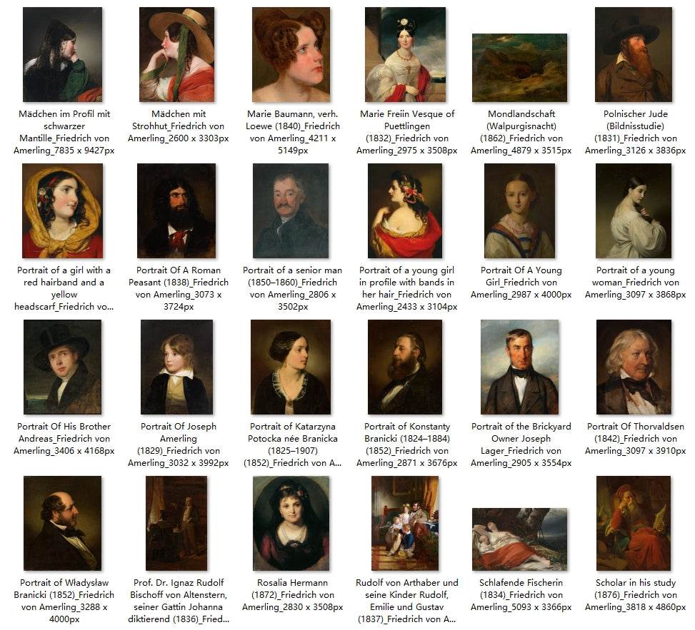 114 Painting Images by Friedrich von Amerling (Austrian, 1803 - 1887) - Gandhanra-ART