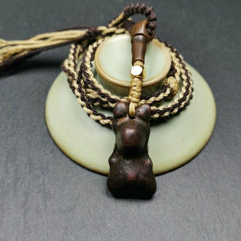 Snow Lion Amulet Necklace - Gandhanra-ART