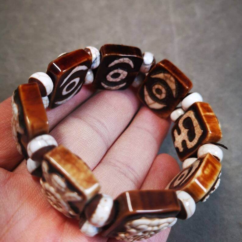 Ashtamangala Dzi Bracelet - Gandhanra-ART