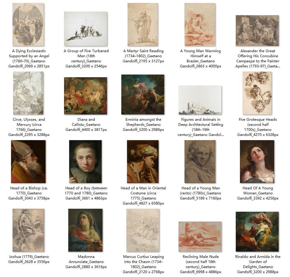 36 Painting Images by Gaetano Gandolfi (Italian, 1734-1802) - Gandhanra-ART