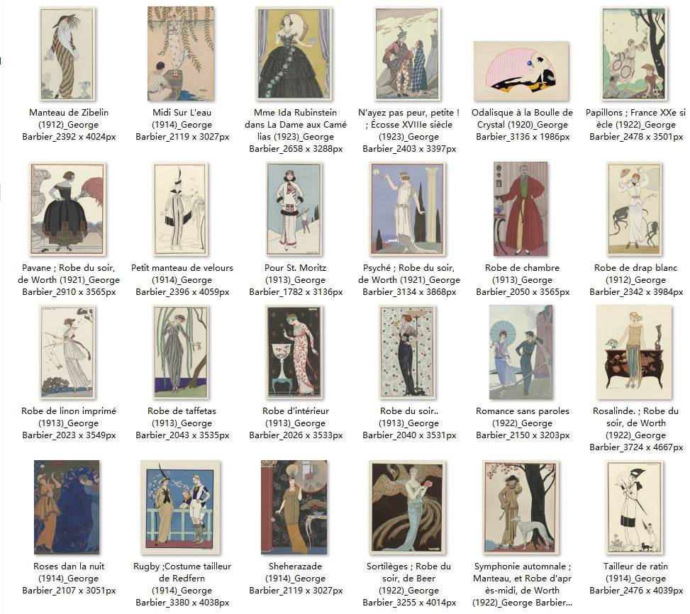 127 Painting Images by George Barbier (French, 1882 - 1932) - Gandhanra-ART