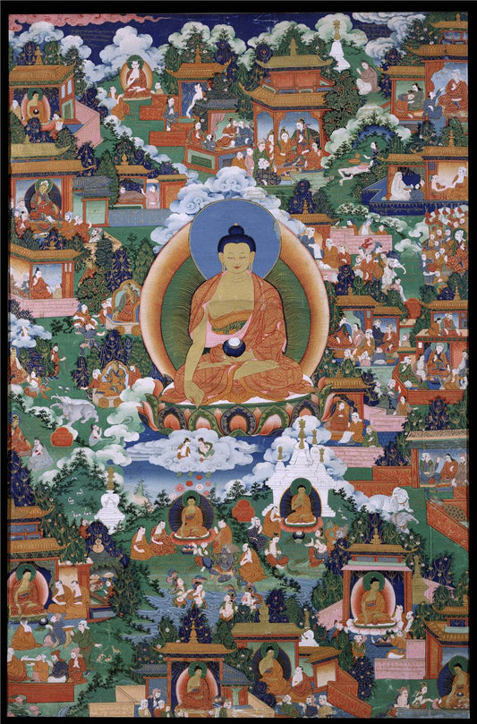 Shakyamuni Pure Land Thangka - Gandhanra-ART