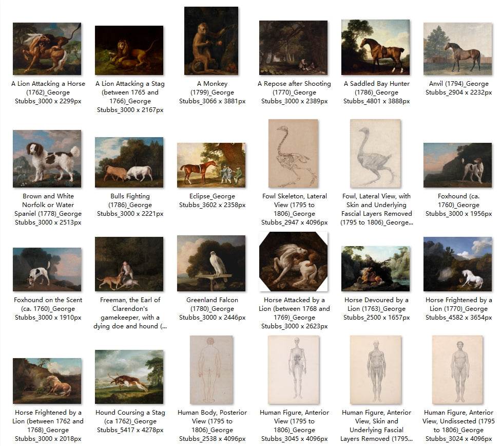 62 Painting Images by George Stubbs (English, 1724-1806) - Gandhanra-ART