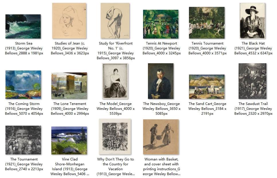 64 Painting Images by George Wesley Bellows (American, 1882 – 1925) - Gandhanra-ART