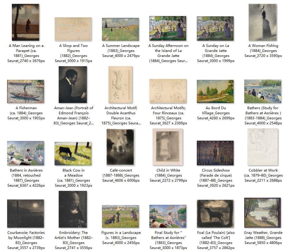 85 Painting Images by Georges Seurat (French, 1859-1891) - Gandhanra-ART