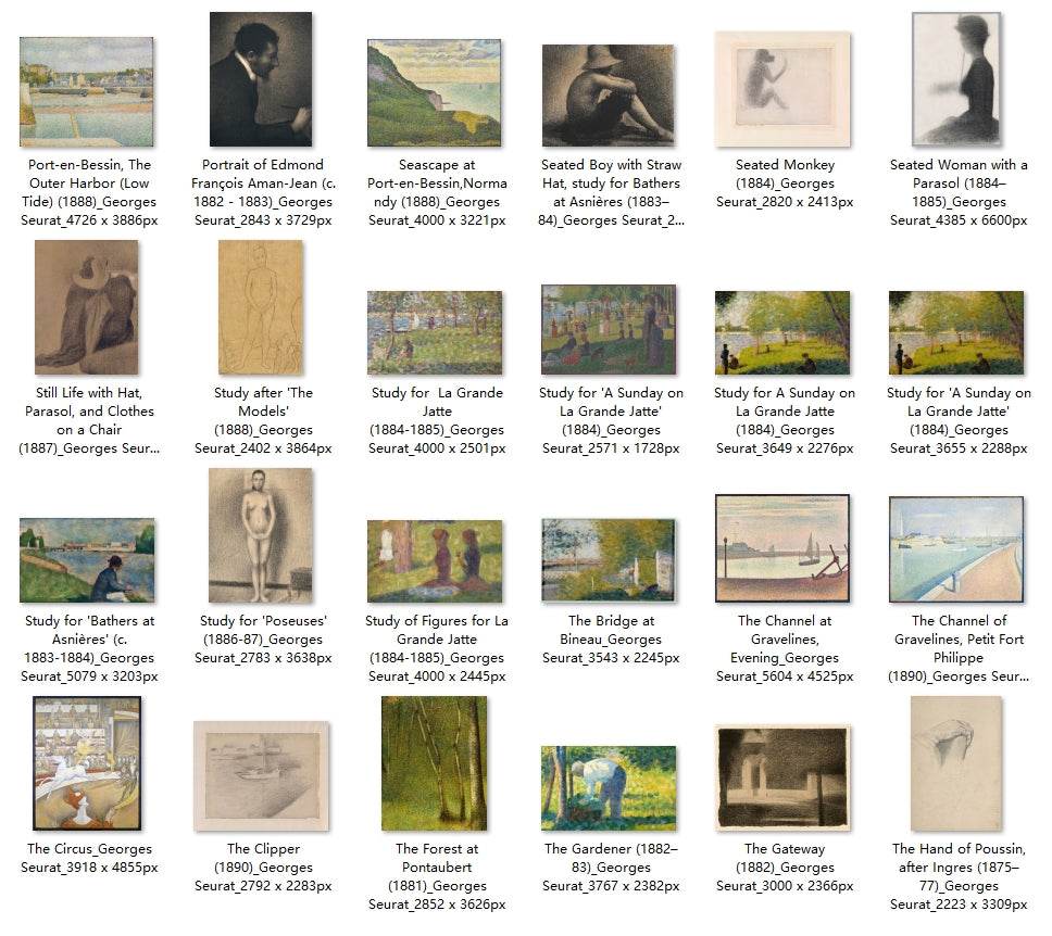 85 Painting Images by Georges Seurat (French, 1859-1891) - Gandhanra-ART