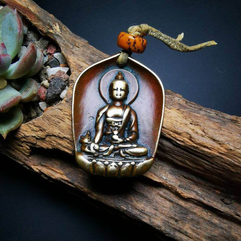 Buddhist Protective Pendant,Shakyamuni Gautama Amulet - Gandhanra-ART