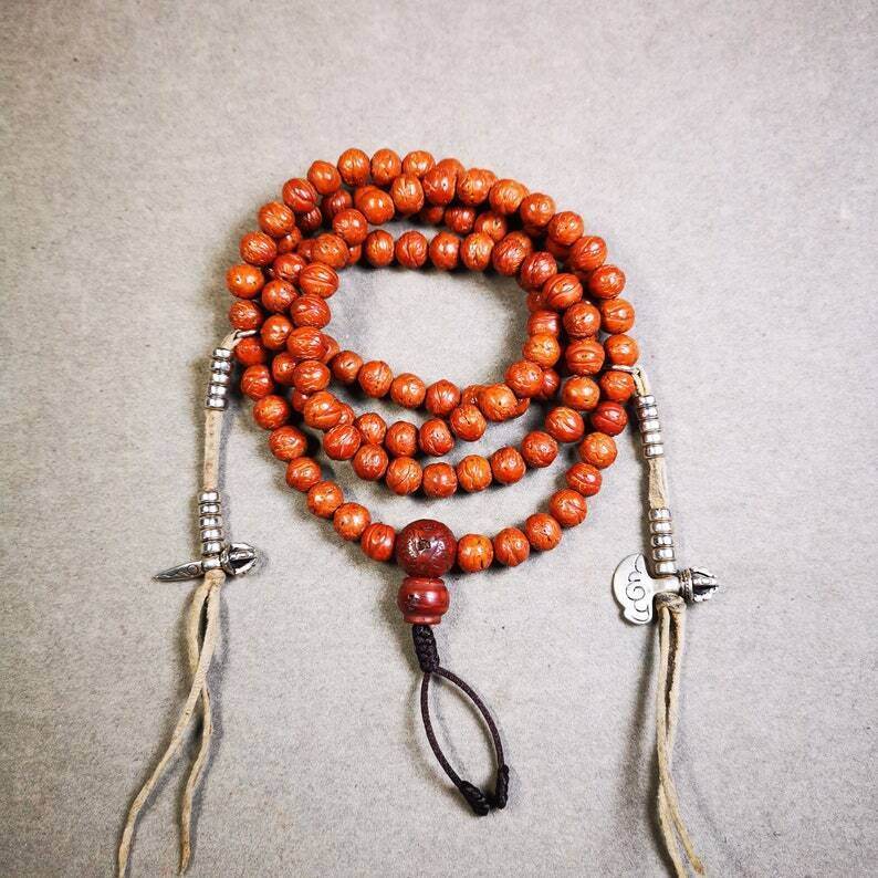Old Mala,8mm Prayer Beads - Gandhanra-ART