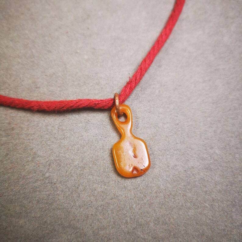 Yak Bone Carved OM Letter Prayer Bead Pendant - Gandhanra-ART