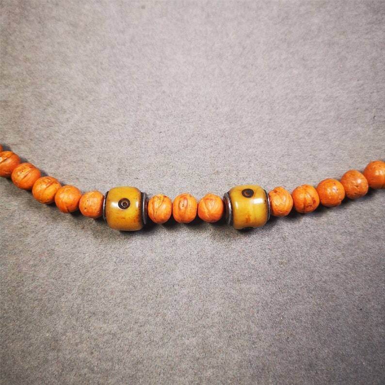 Mala Spacer Bead,Yak Bone Dice Marker Beads for Prayer Bead Necklace - Gandhanra-ART