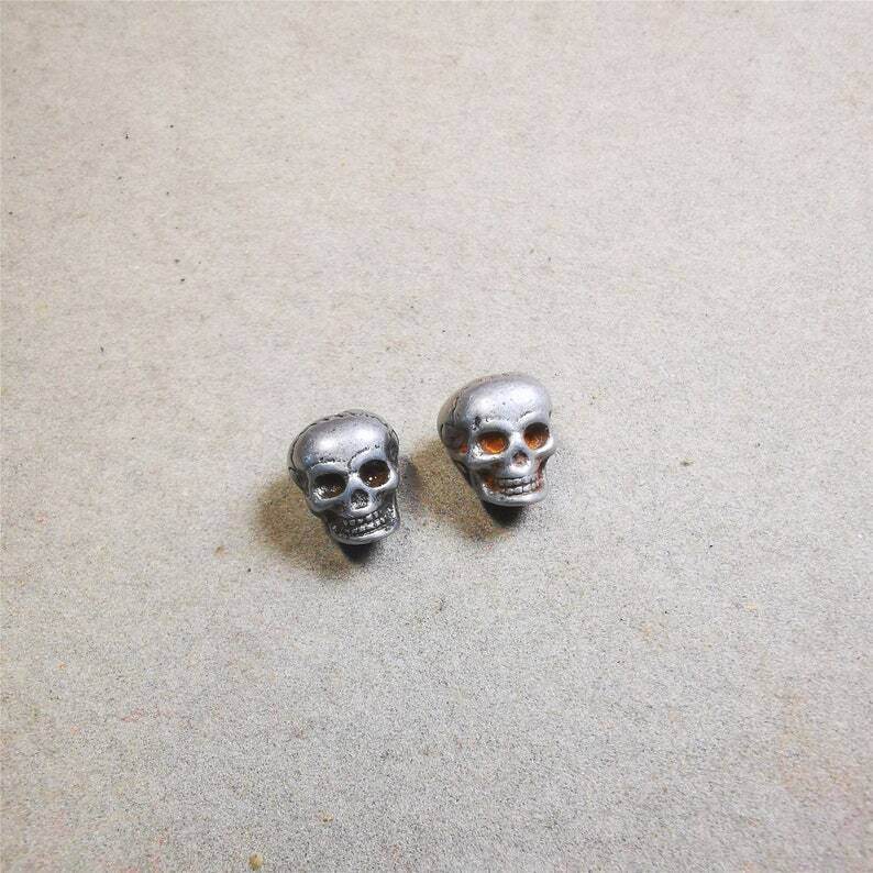 Mala Spacer Beads,Citipati Skull Marker Beads for Prayer Bead Necklace - Gandhanra-ART