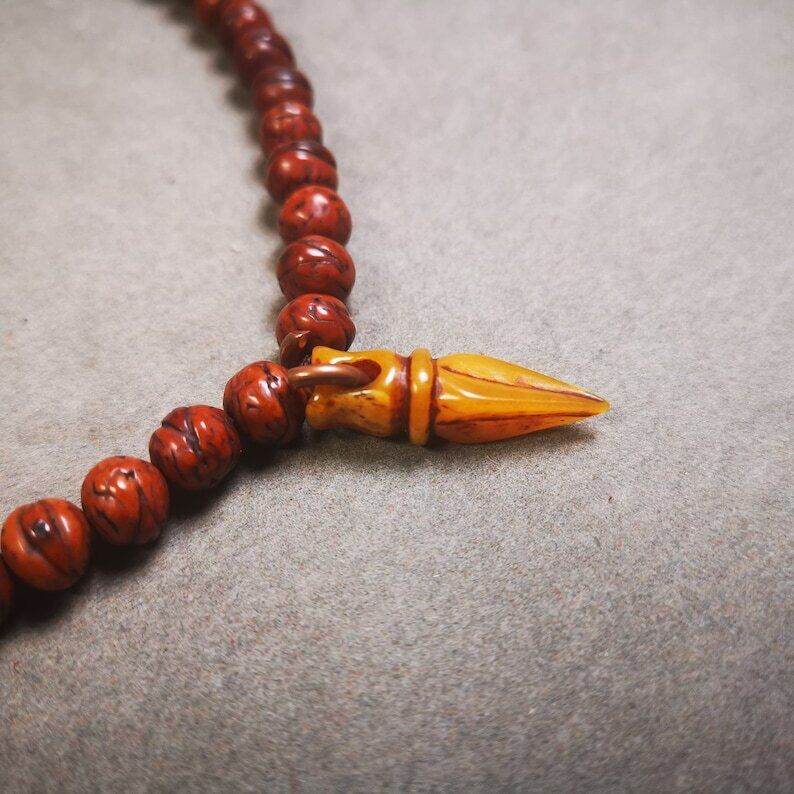 Tibetan Yak Bone Amulet Vajra Kila(Dorje Phurba) - Gandhanra-ART