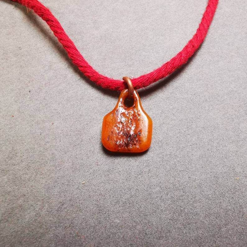 Yak Bone Carved OM Letter Prayer Bead Pendant - Gandhanra-ART