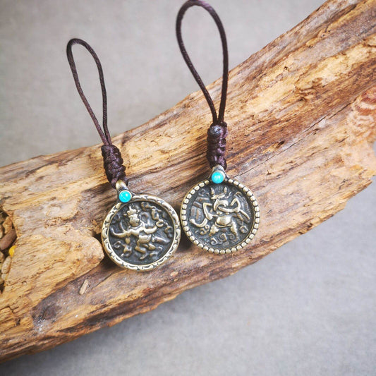 Buddhist Amulet,Bag Hanging, Garuda / Vajrapani - Gandhanra-ART