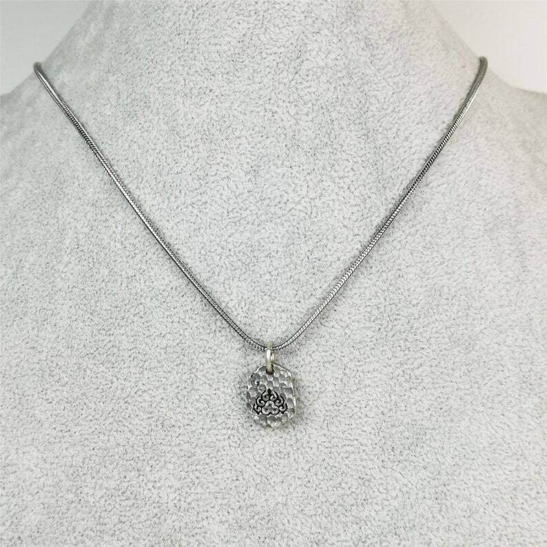 Tibetan Lucky Charm, Unique Buddhism Flame,Silver Pendant Amulet - Gandhanra-ART