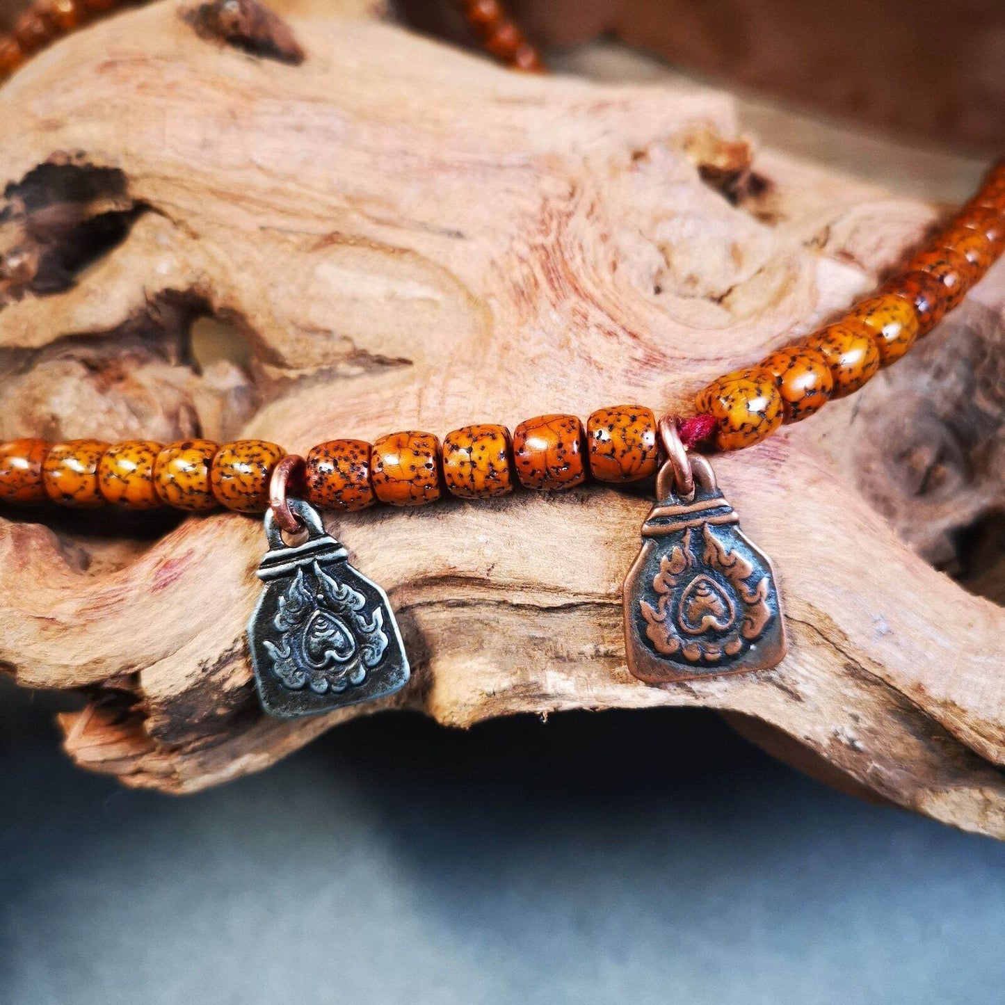 Mala Counter, Fire Flame Pendant, Prayer Beads Accessories - Gandhanra-ART