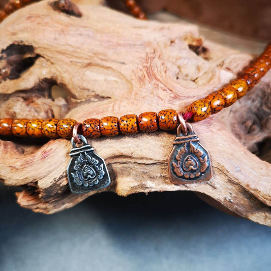 Mala Counter, Fire Flame Pendant, Prayer Beads Accessories - Gandhanra-ART