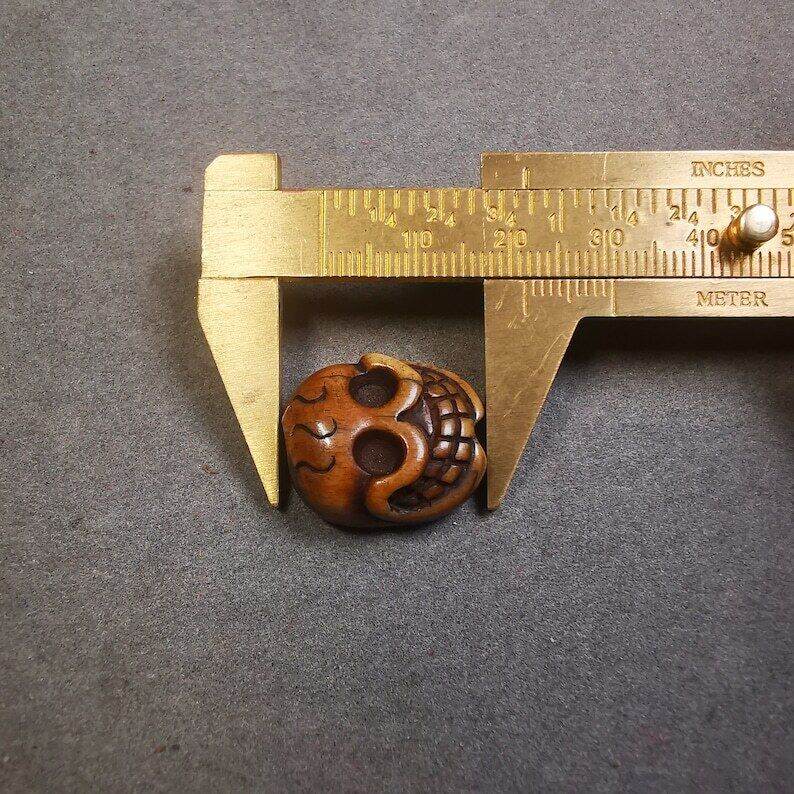 Yak Bone Carved Citipati Skull Amulet Pendant,Spacer Bead for Mala - Gandhanra-ART