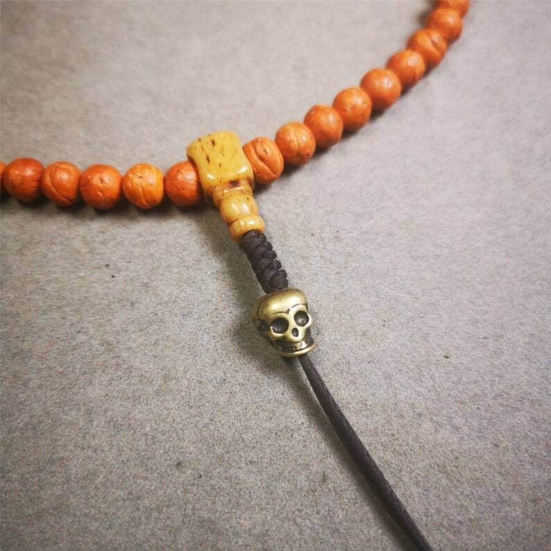 Mala Spacer Beads,Citipati Skull Marker Beads for Prayer Bead Necklace - Gandhanra-ART
