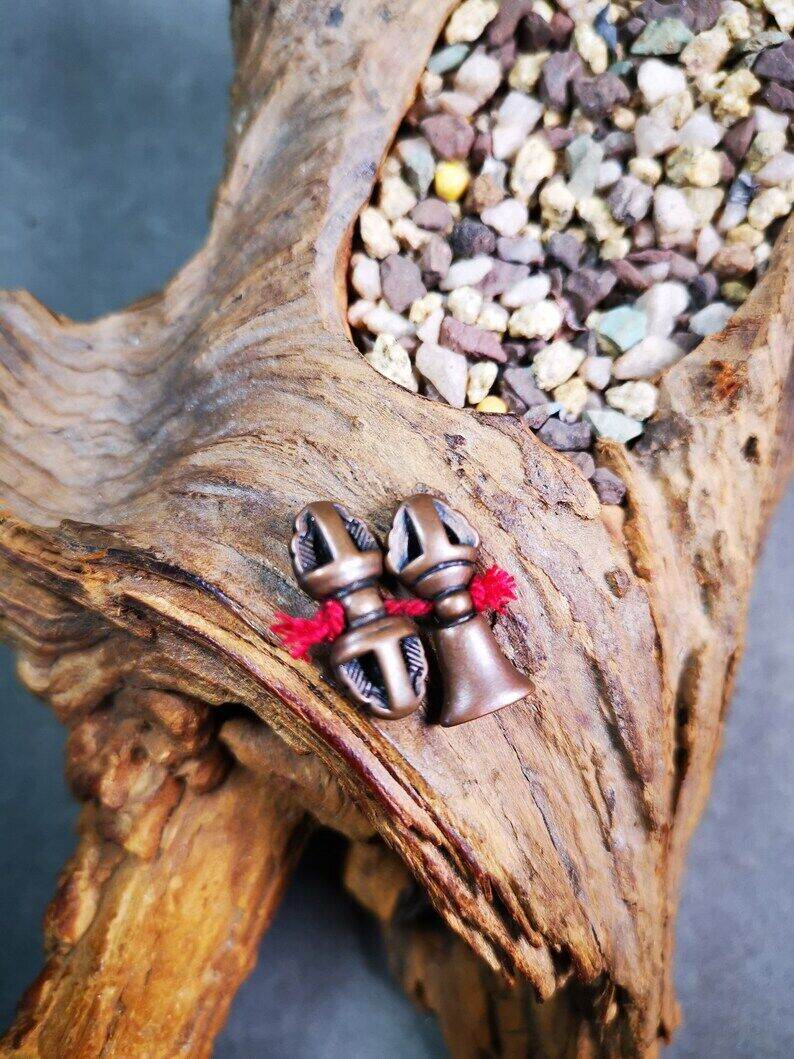 Amulet Pendant,Mini Vajra and Dorje Bell, Mala Accessories - Gandhanra-ART