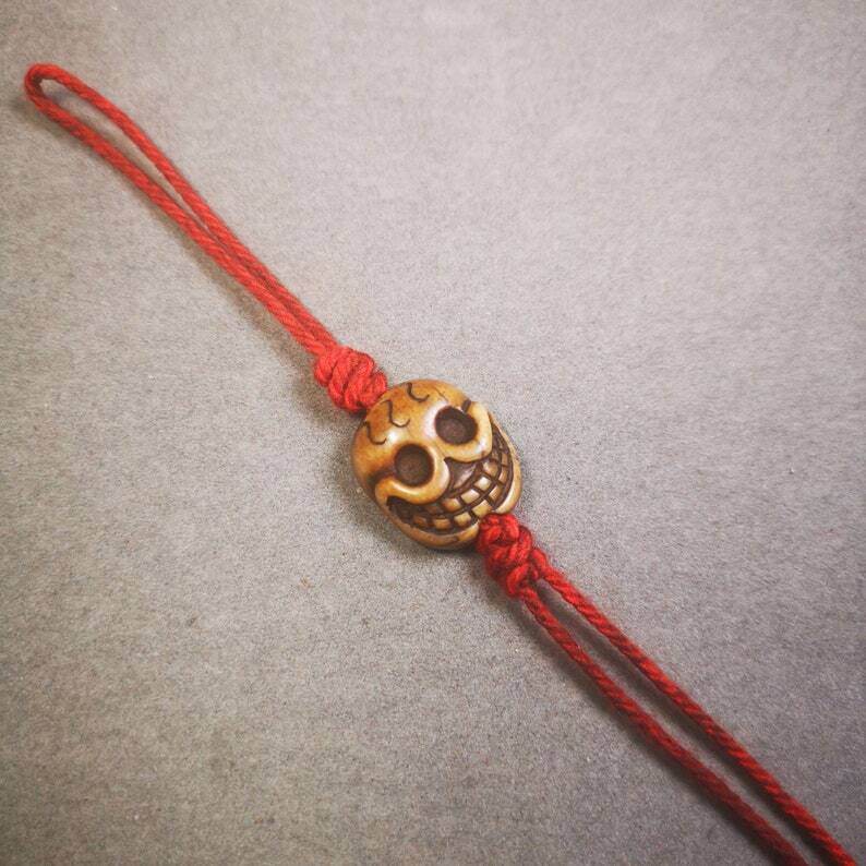 Yak Bone Carved Citipati Skull Amulet Pendant,Spacer Bead for Mala - Gandhanra-ART