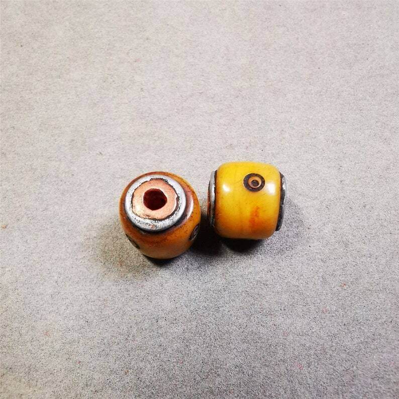 Mala Spacer Bead,Yak Bone Dice Marker Beads for Prayer Bead Necklace - Gandhanra-ART