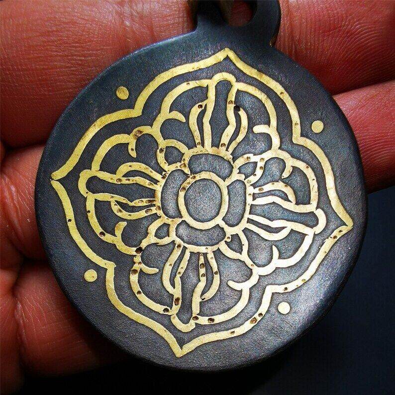 Amulet,Melong,SIPAHO,Mandala Badge,Cross Vajra Pattern - Gandhanra-ART
