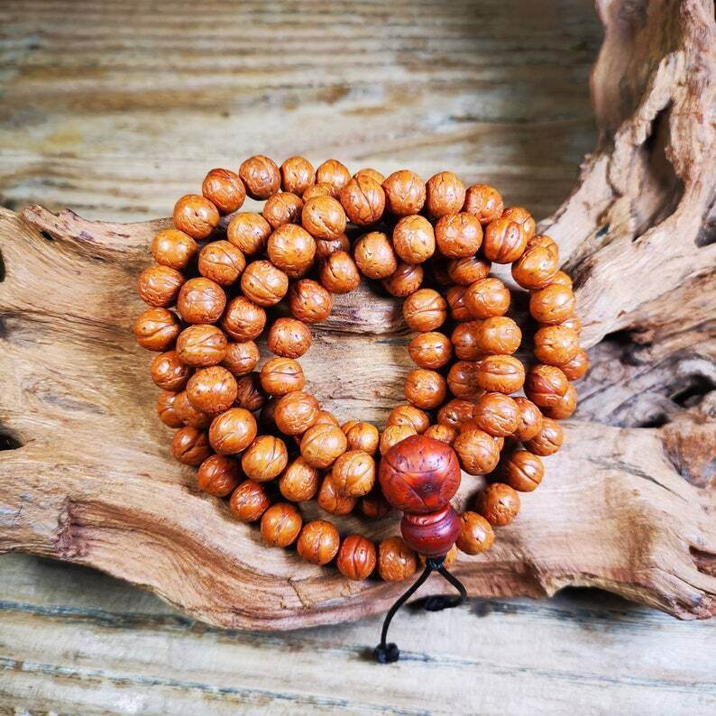 Old Mala,9mm Prayer Beads - Gandhanra-ART