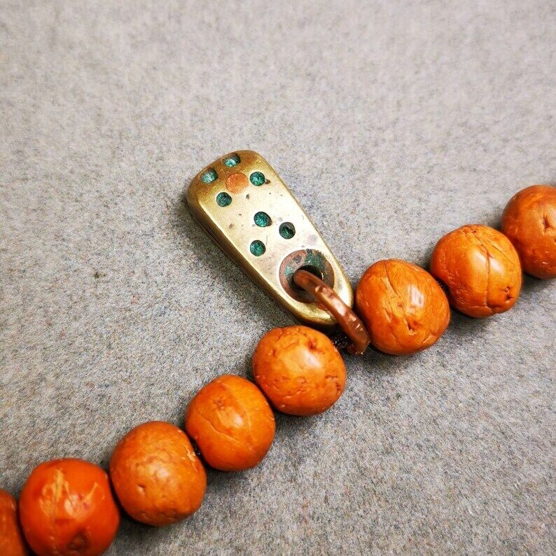Tibetan Buddhist Mala Pendant,Mantra Dot Charm Amulet for Prayer Beads