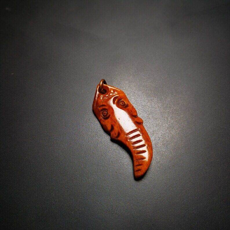 Yak Bone Carved Ganesha (Elephant God) Amulet Pendant - Gandhanra-ART
