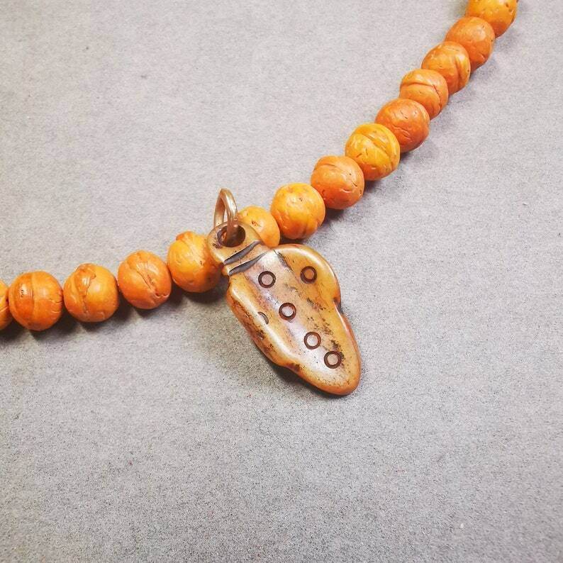 Yak Bone Amulet,Shankha,Conch Pendant - Gandhanra-ART
