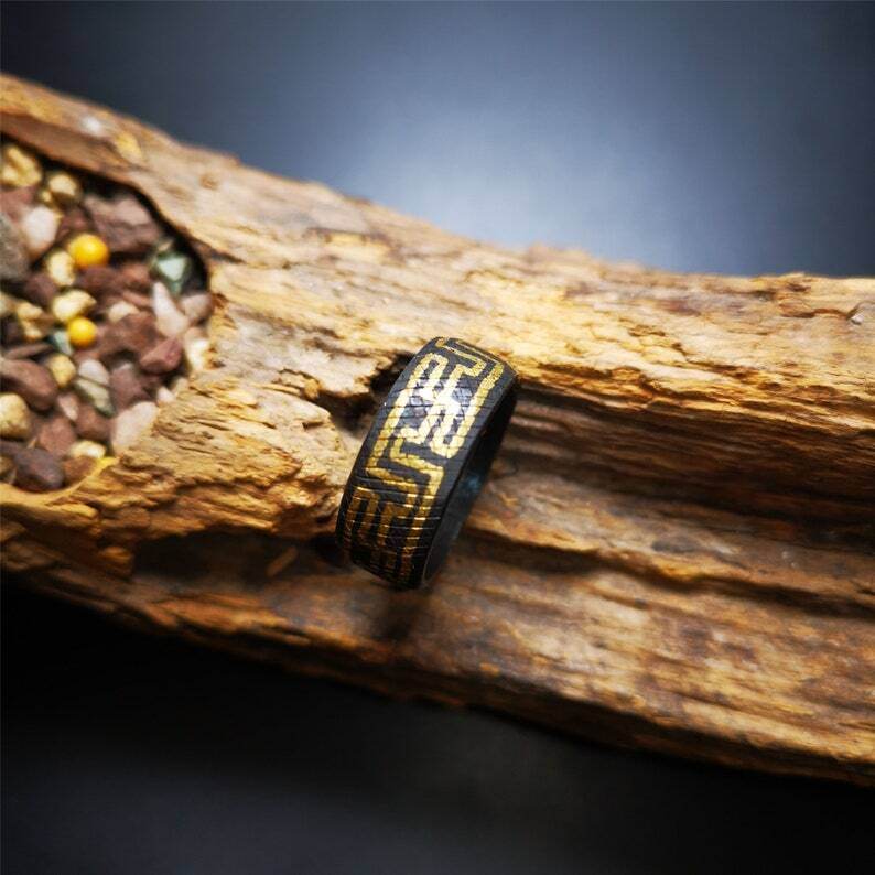 Gandhanra Unique Handmade Tibetan Ring,Made of Gold Filled and Silver Filled - Gandhanra-ART