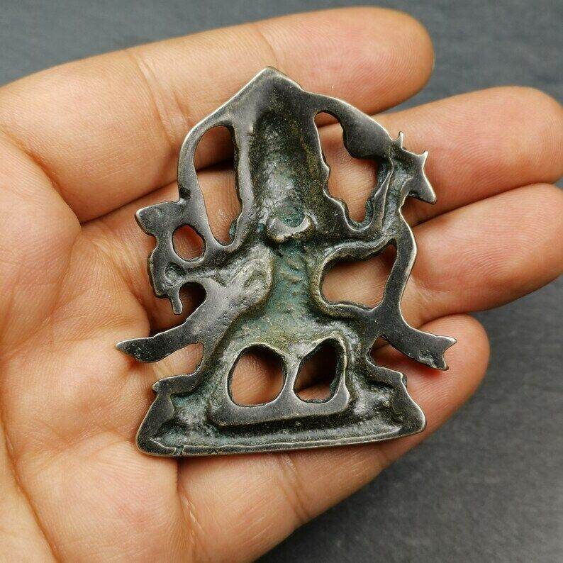 Tibetan Buddhist Statue,Mahakala Holding a Drum - Gandhanra-ART