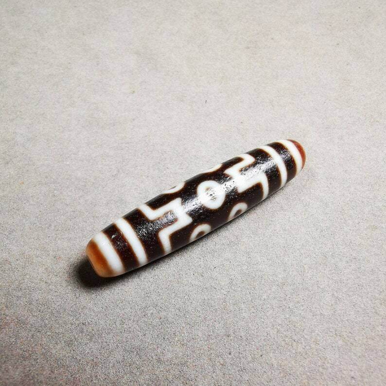 7 Eyed Dzi Bead - Gandhanra-ART