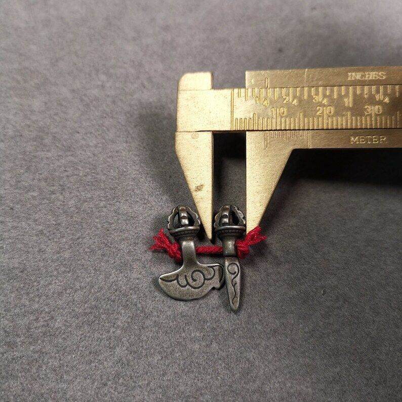 Amulet Pendant,Mini Phurba and Kartika, Mala Accessories - Gandhanra-ART