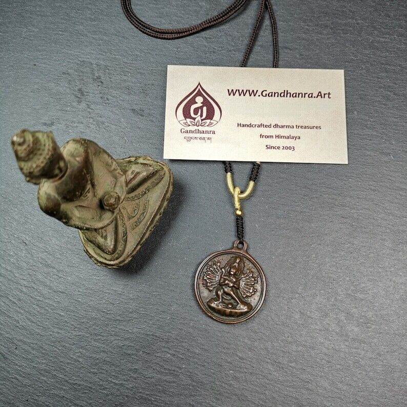 Thokcha Amulet,Chakrasamvara with Vajravarahi Badge - Gandhanra-ART