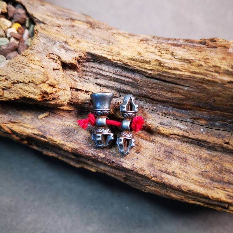 Amulet Pendant,Mini Vajra and Dorje Bell, Mala Accessories - Gandhanra-ART