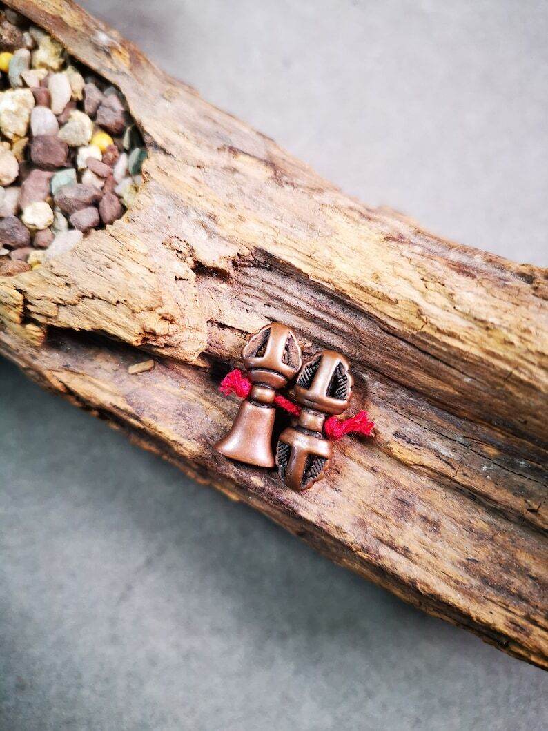 Amulet Pendant,Mini Vajra and Dorje Bell, Mala Accessories - Gandhanra-ART